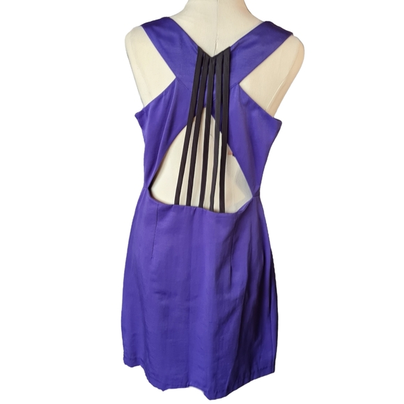 LIMITED Collection Size 10 Cut Out Back Purple Mini Party Dress NWT - Picture 3 of 11
